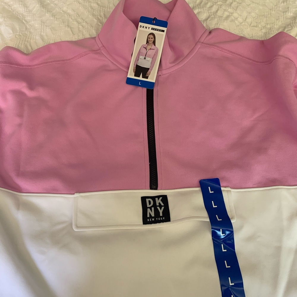 DKNY pink and black jacket